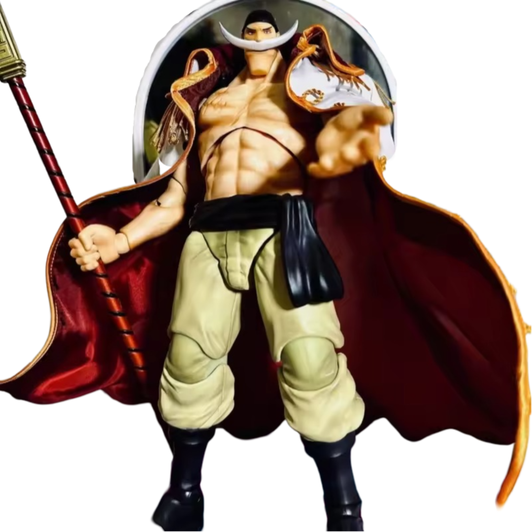 Anime One Piece Edward Newgate Handmade Clothing White Bearded Coat Movable Humanoid Action Figure Toy Anime One Piece Edward Newgate Handmade Clothing White Bearded Coat Movable Humanoid Action Figure Toy