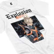 My Hero Academia Anime Katsuki Bakugo White T-Shirt