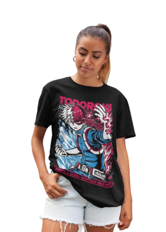 My Hero Academia Anime Shoto Todoroki Casual T-Shirt