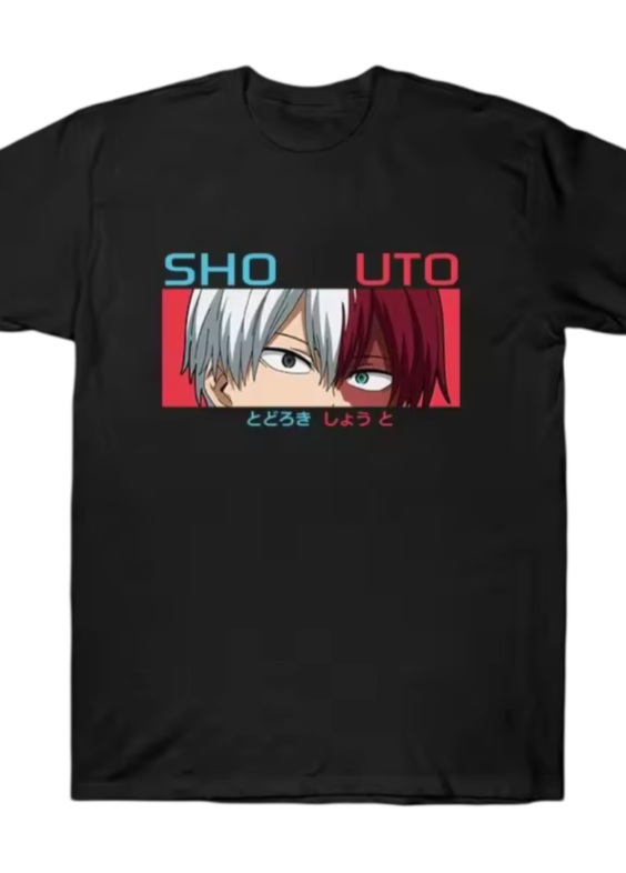 Anime My Hero Academia Shoto Todoroki Short Sleeve T-Shirt
