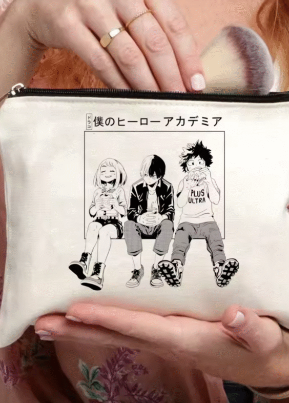 Anime My Hero Academia Izuku Midoriya With Friends Makeup Bag