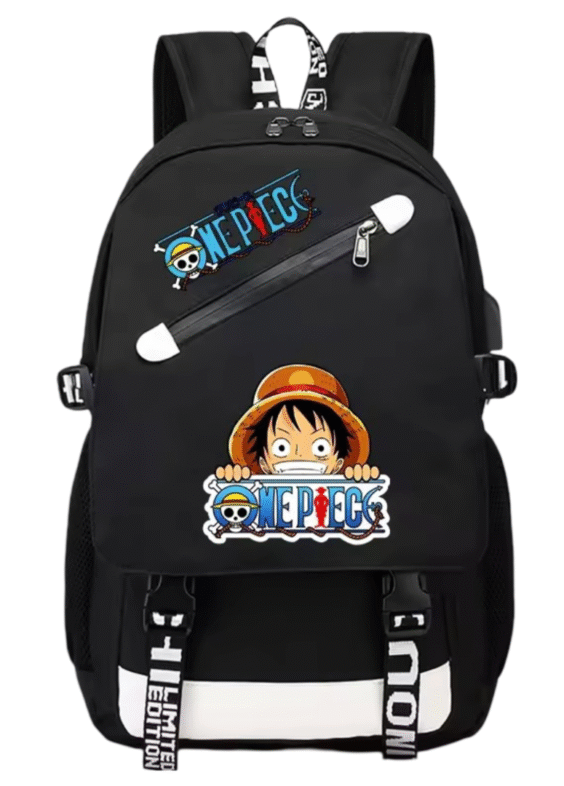 Anime One Piece Luffy With Logo Backpack For Students