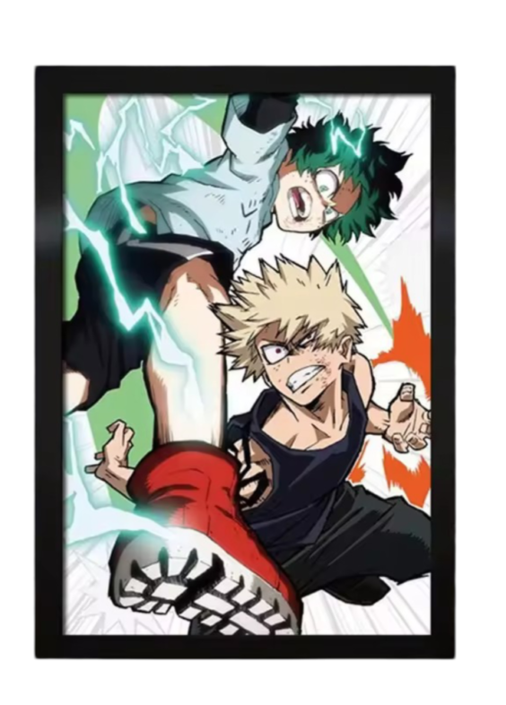 Anime Katsuki Bakugo And Izuku Midoriya Painting Wall Decor