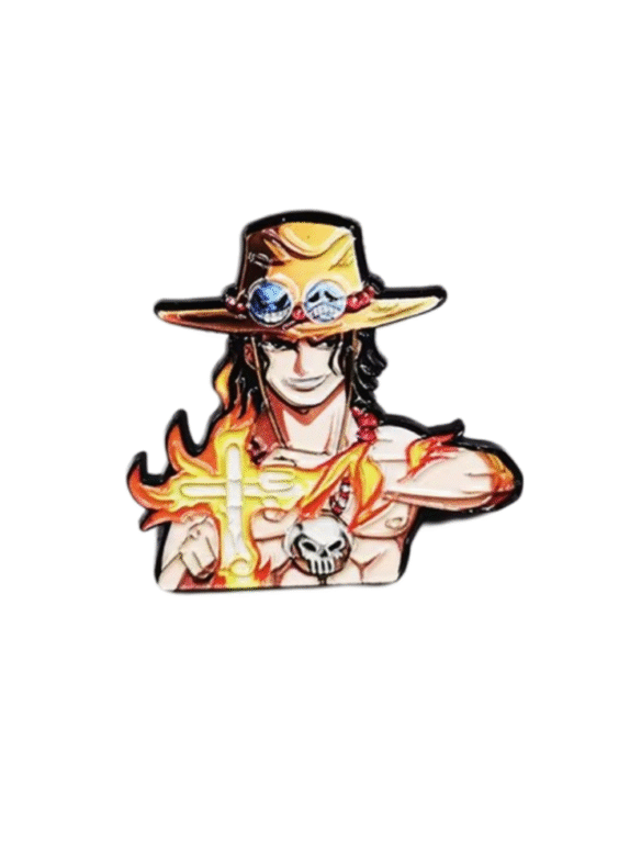 Anime Portgas D. Ace Enamel Brooch