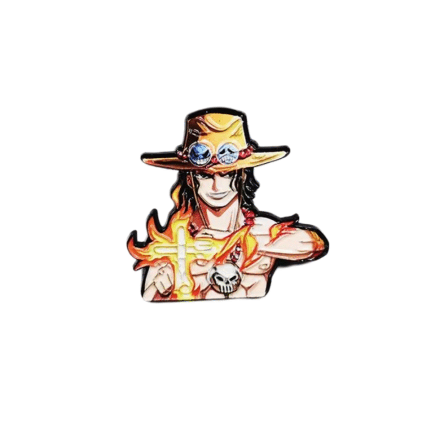 Anime Portgas D. Ace Enamel Brooch