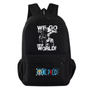 One Piece Anime Monkey D. Luffy Black Student Schoolbag