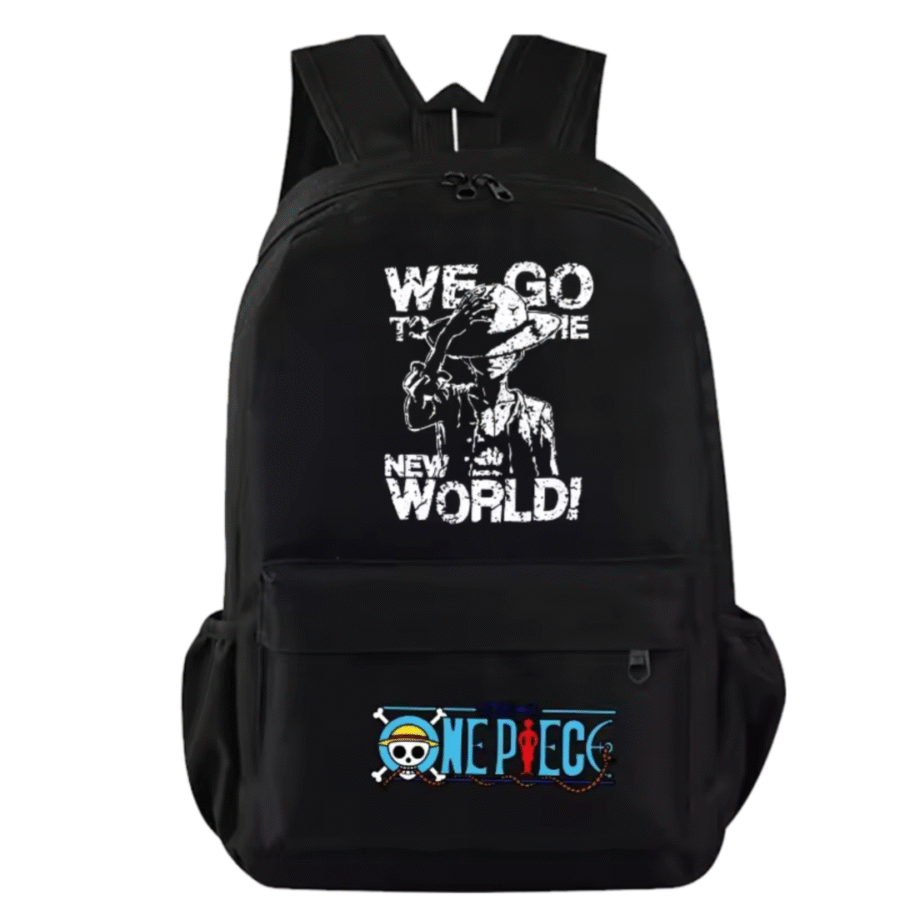One Piece Anime Monkey D. Luffy Black Student Schoolbag One Piece Anime Monkey D. Luffy Black Student Schoolbag