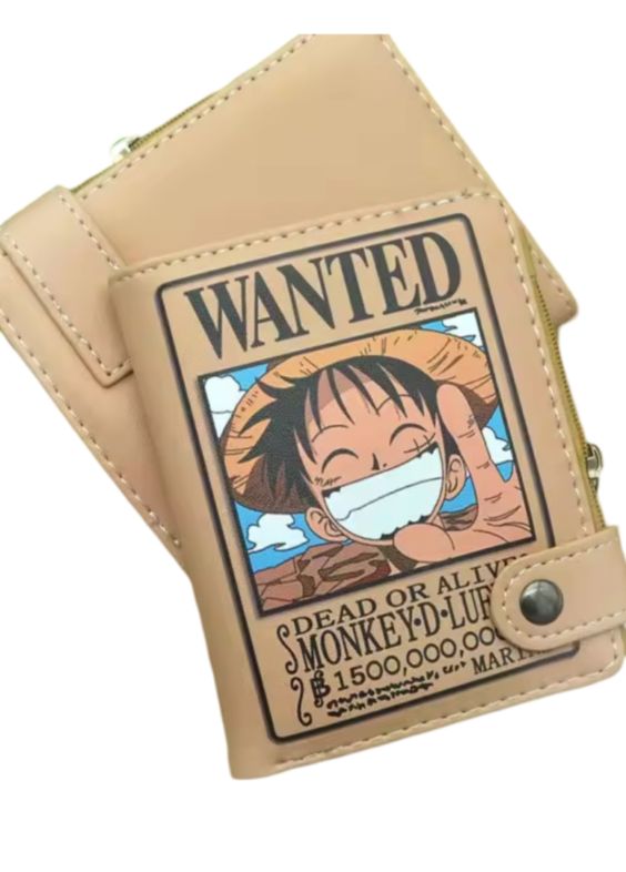 Anime One Piece Dead Or Alive Luffy Brown Wallet