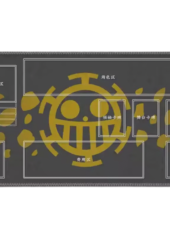 Anime One Piece Heart Pirates Symbol Trading Card Playmat