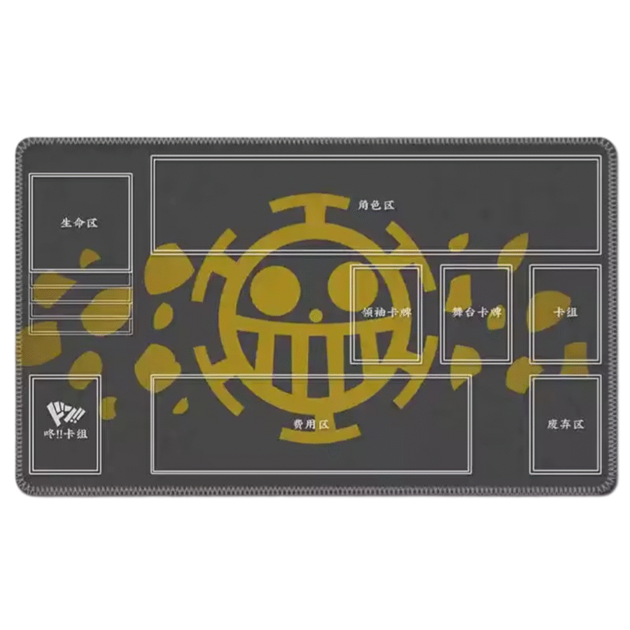 Anime One Piece Heart Pirates Symbol Trading Card Playmat