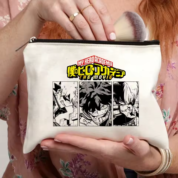 Anime My Hero Academia Character White Makeup Bag