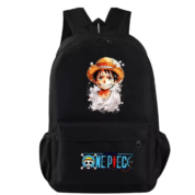 Anime One Piece Monkey D. Luffy Black Student Schoolbag