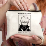 Anime My Hero Academia Katsuki Bakugo White Makeup Bag