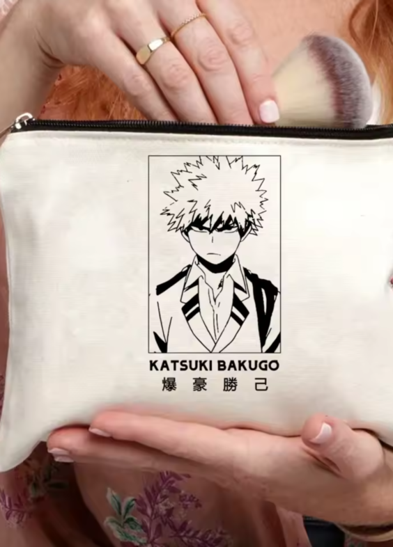 My Hero Academia Anime Katsuki Bakugo Makeup Bag