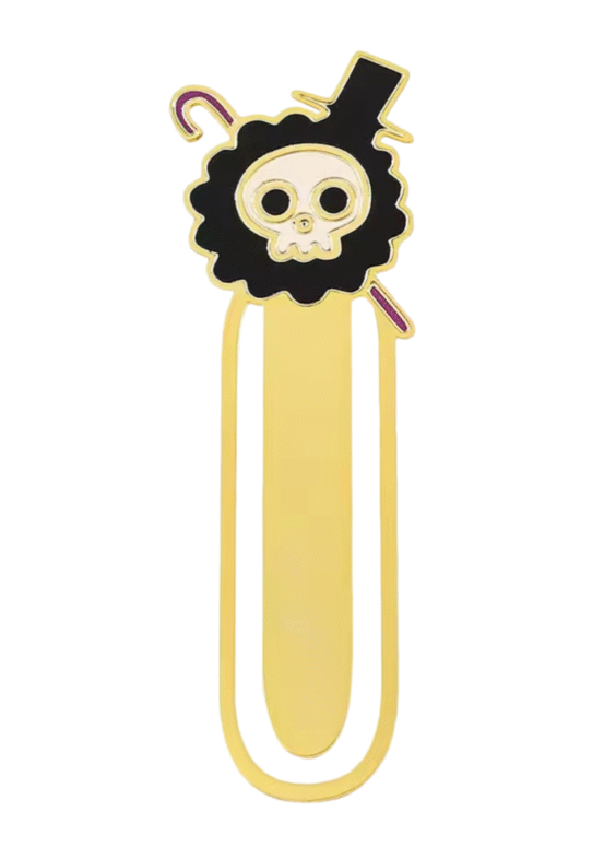 Anime One Piece Brook Stainless Steel Bookmark