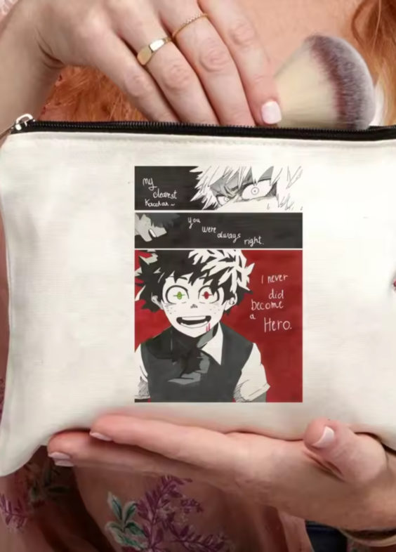 My Hero Academia Anime Izuku Midoriya With Friends Makeup Bag
