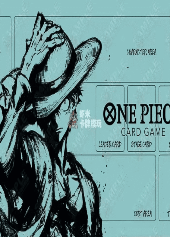 Anime One Piece Luffy Blue Trading Card Game Mat