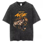 Anime One Piece Portgas D. Ace Printed T-Shirt