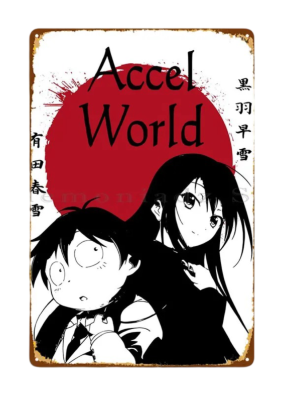 Anime Accel World Kuroyukihime And Haruyuki Arita Metal Home Decor