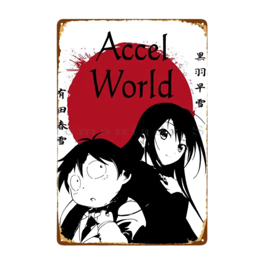 Anime Accel World Kuroyukihime And Haruyuki Arita Metal Home Decor