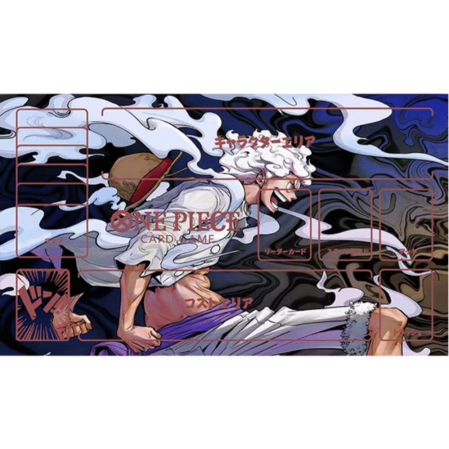 Anime One Piece Luffy Gear 5 Trading Card Game Mat Anime One Piece Luffy Gear 5 Trading Card Game Mat