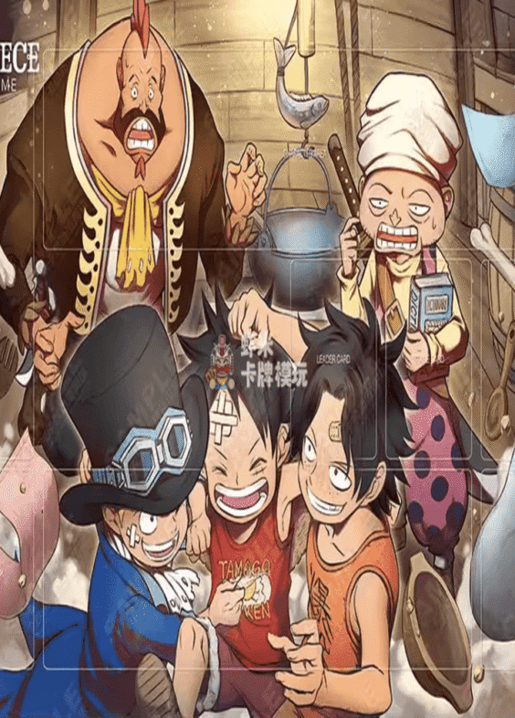 One Piece Anime Luffy With Friends Trading Card Game Mat