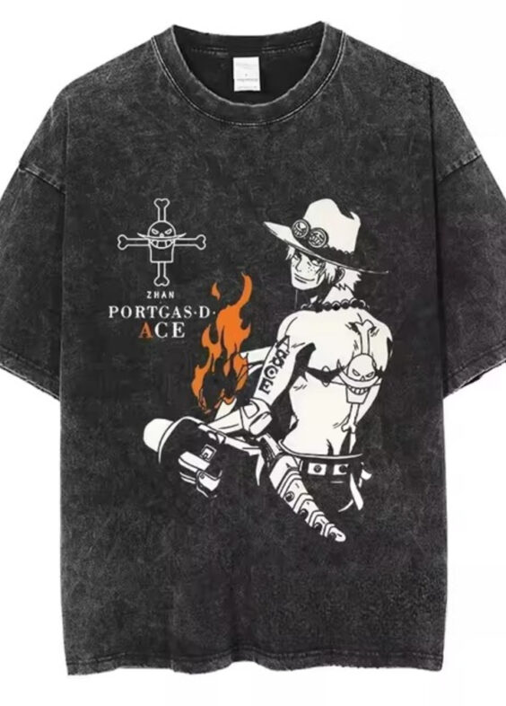 Anime One Piece Portgas D. Ace Winter T-Shirt