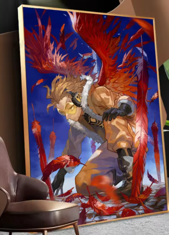 Anime My Hero Academia Hawks Art Wall Decor Painting