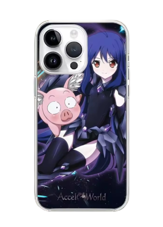 Anime Accel World Kuroyukihime And Pink Pig iPhone Case