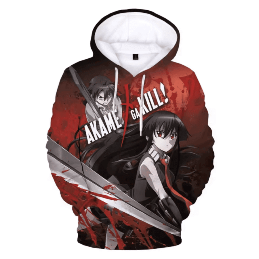 Anime Akame Ga Kill Akame And Tatsumi 3D Printed Hoodie Anime Akame Ga Kill Akame And Tatsumi 3D Printed Hoodie