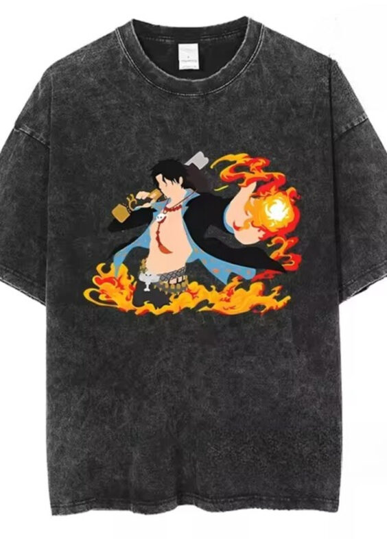 One Piece Portgas D. Ace Anime Short Sleeve T-Shirt