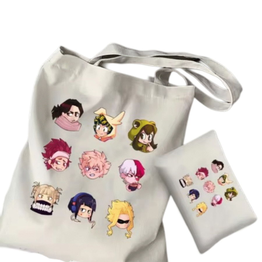2Pcs My Hero Academia Character Anime Tote Bag Set 2Pcs My Hero Academia Character Anime Tote Bag Set