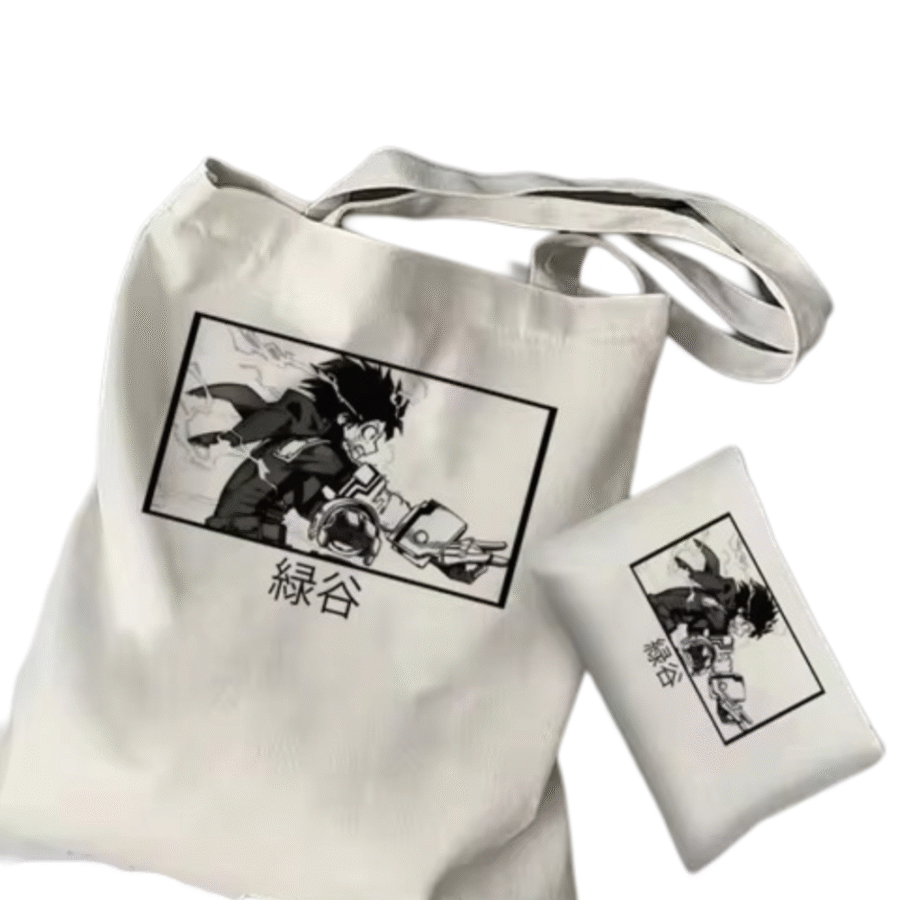 2Pcs Anime Izuku Midoriya Tote Bag Set 2Pcs Anime Izuku Midoriya Tote Bag Set
