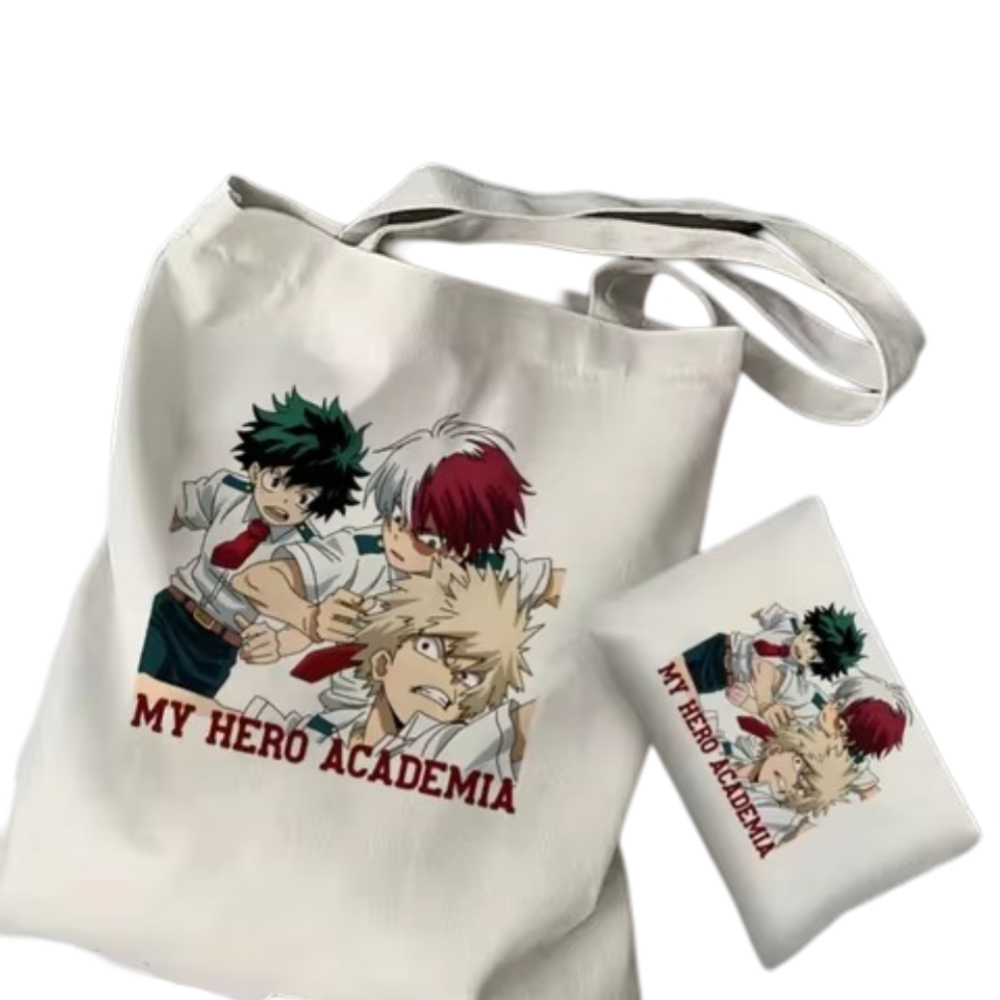 2Pcs My Hero Academia Anime Character Tote Bag Set 2Pcs My Hero Academia Anime Character Tote Bag Set
