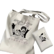 2Pcs Anime Ochaco Uraraka And Izuku Midoriya Tote Bag Set