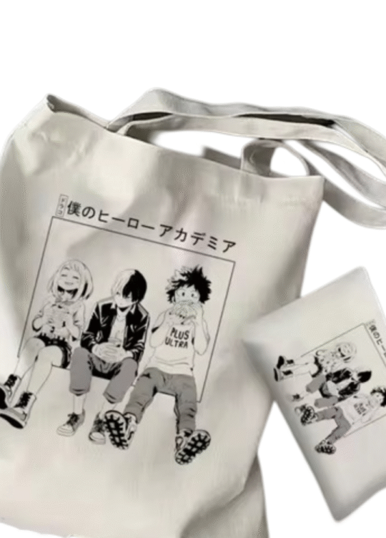 2Pcs Anime My Hero Academia Character Tote Bag Set