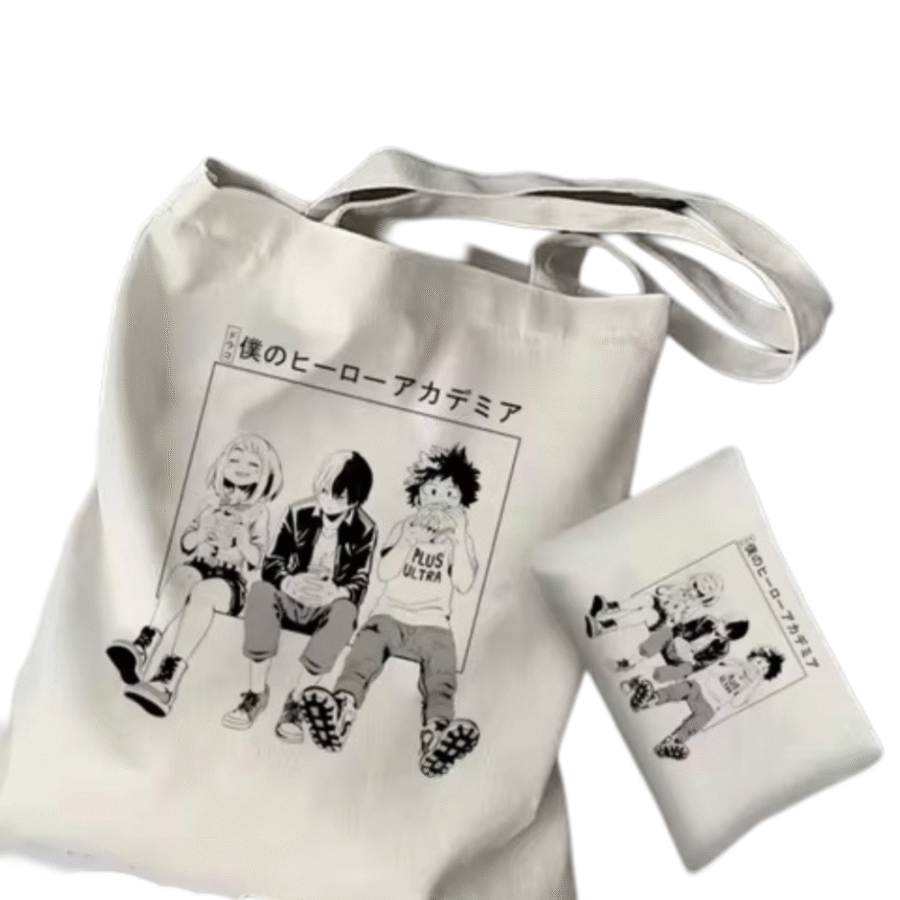 2Pcs Anime My Hero Academia Character Tote Bag Set 2Pcs Anime My Hero Academia Character Tote Bag Set