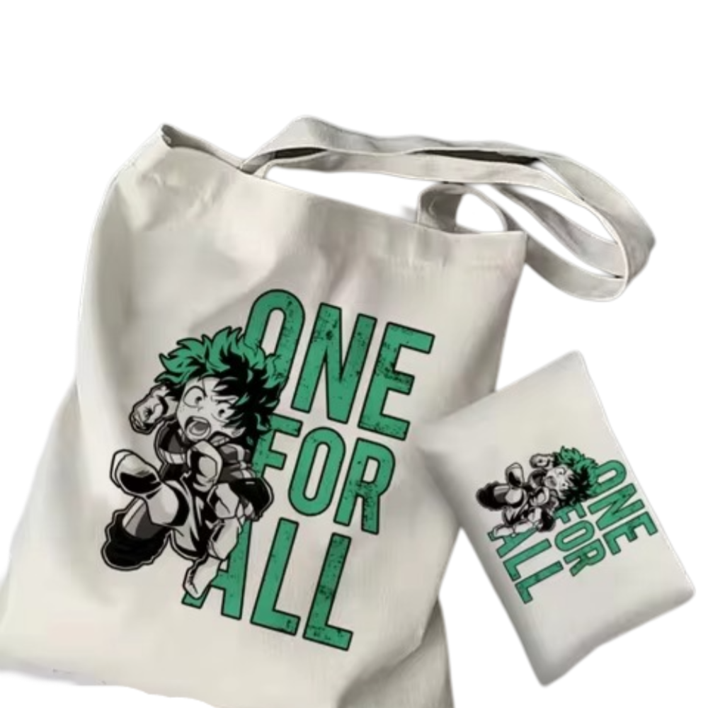 2Pcs My Hero Academia Izuku Midoriya Anime Tote Bag Set 2Pcs My Hero Academia Izuku Midoriya Anime Tote Bag Set