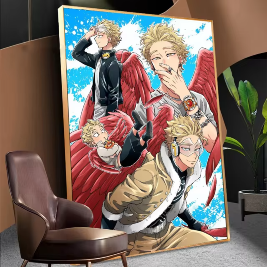 My Hero Academia Anime Hawks Painting Wall Decor