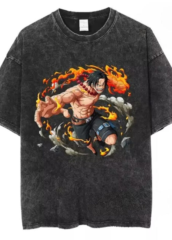 Anime One Piece Portgas D. Ace T-Shirt For Men And Women