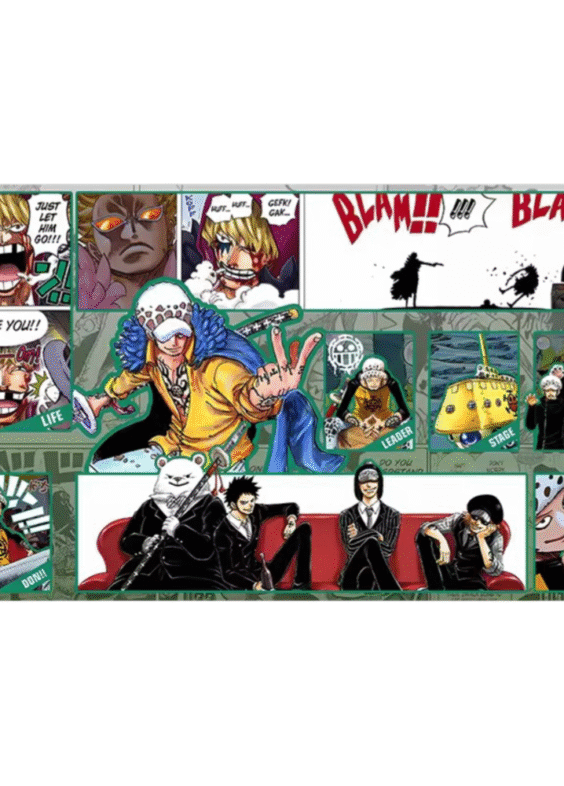 Anime Trafalgar D. Water Law One Piece Trading Card Game Mat