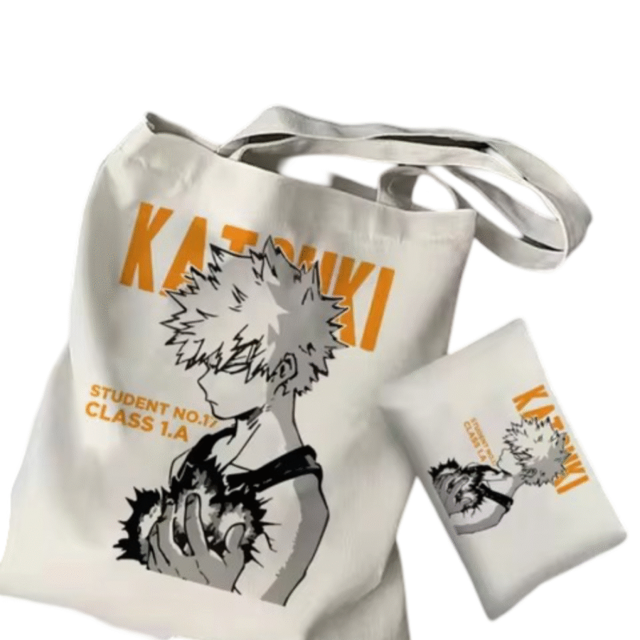 2Pcs Katsuki Bakugo Anime Tote Bag Set 2Pcs Katsuki Bakugo Anime Tote Bag Set