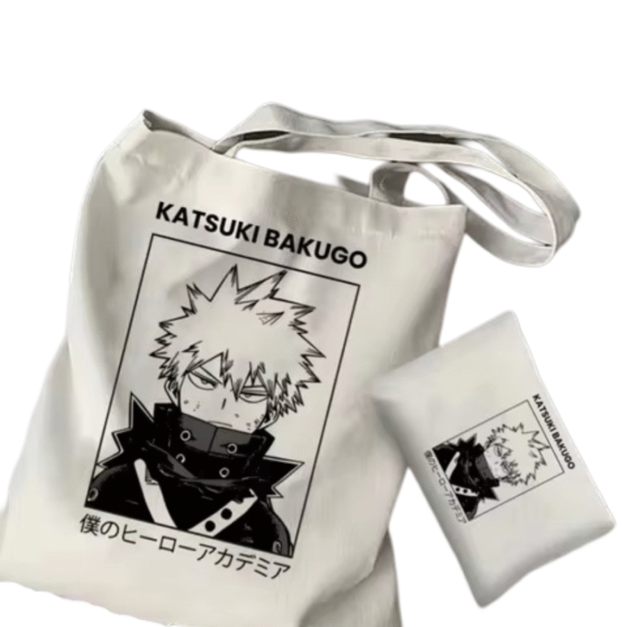 2Pcs My Hero Academia Katsuki Bakugo Anime Tote Bag Set 2Pcs My Hero Academia Katsuki Bakugo Anime Tote Bag Set
