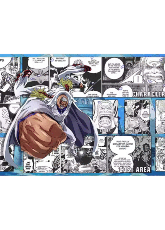 Anime One Piece Monkey D. Garp Trading Card Game Mat