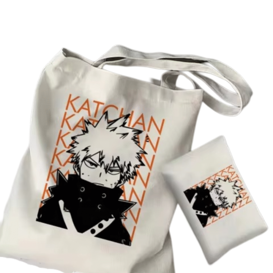 2Pcs My Hero Academia Anime Katsuki Bakugo Tote Bag Set 2Pcs My Hero Academia Anime Katsuki Bakugo Tote Bag Set