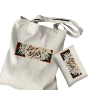 2Pcs Anime My Hero Academia Katsuki Bakugo Tote Bag Set