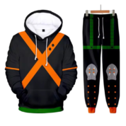 Anime My Hero Academia Katsuki Bakugo Cosplay Hoodie With Pant