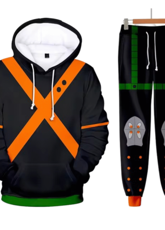 Anime My Hero Academia Katsuki Bakugo Cosplay Hoodie With Pant