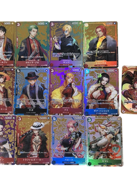 13Pcs/set One Piece Colorful Flash Playing Card