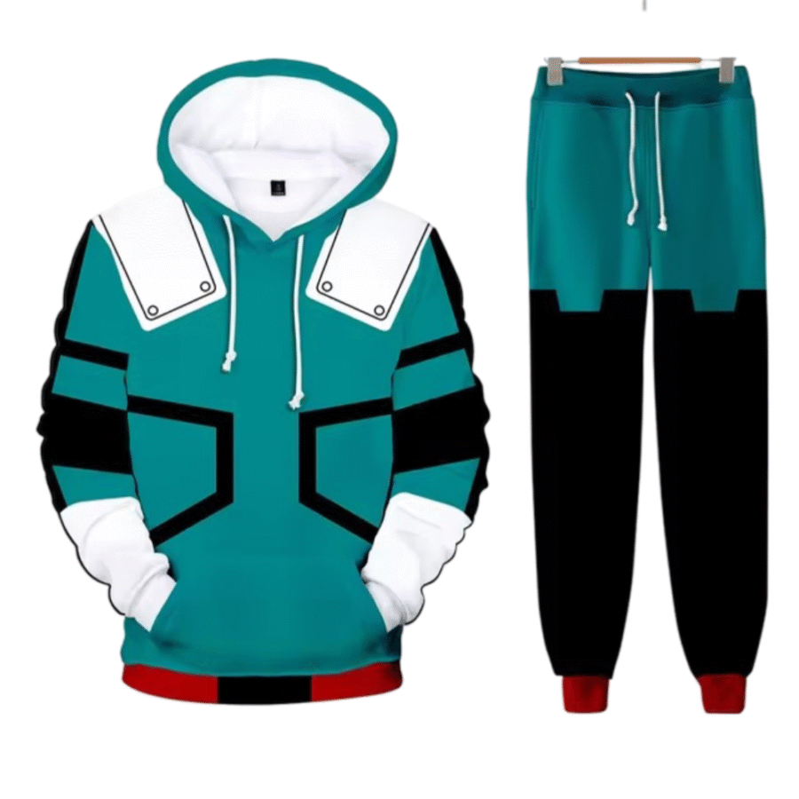 Anime My Hero Academia Izuku Midoriya Cosplay Hoodie With Pant Anime My Hero Academia Izuku Midoriya Cosplay Hoodie With Pant